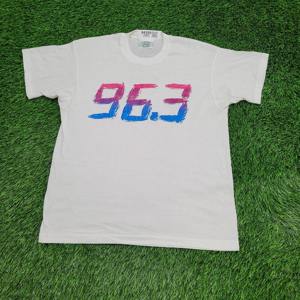 Vintage 80s Detroit 96.3 Jamz Radio Shirt Womens L 20x26 USA